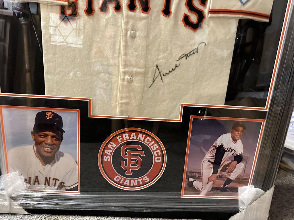Willie Mays Boldly Signed Mitchell & Ness 1951 Giants Jersey JSA
